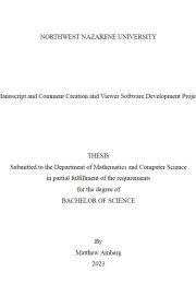 Thesis title page