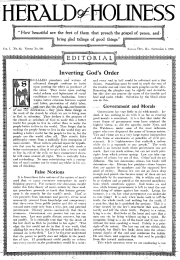 Title Page of Herald of Holiness – September 4, 1918