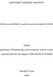 Thesis title page