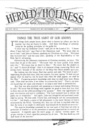 Front page of Herald of Holiness - September 21, 1927