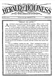 Front page of Herald of Holiness - February 29, 1928
