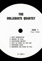 Singing the Classics - BNC Collegiate Quartet 1959