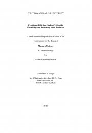 Creationist-Believing Students’ Scientific  Knowledge and Reasoning about Evolution