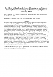 The Effects of High-Intensity Interval Training versus Moderate-Intensity Continuous Training on Maximal Oxygen Uptake in Sedentary Adults