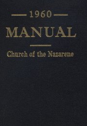 Manual of the Church of the Nazarene, 1960