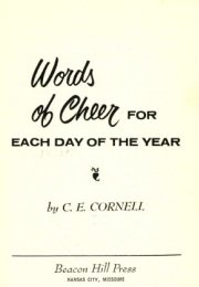 Words of Cheer for Each Day of the Year