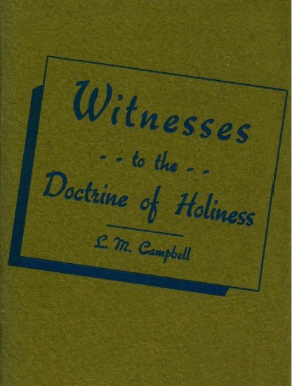 Cover of Book Witnesses to the Doctrine of Holiness