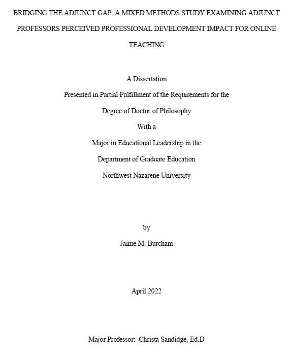 Dissertation cover