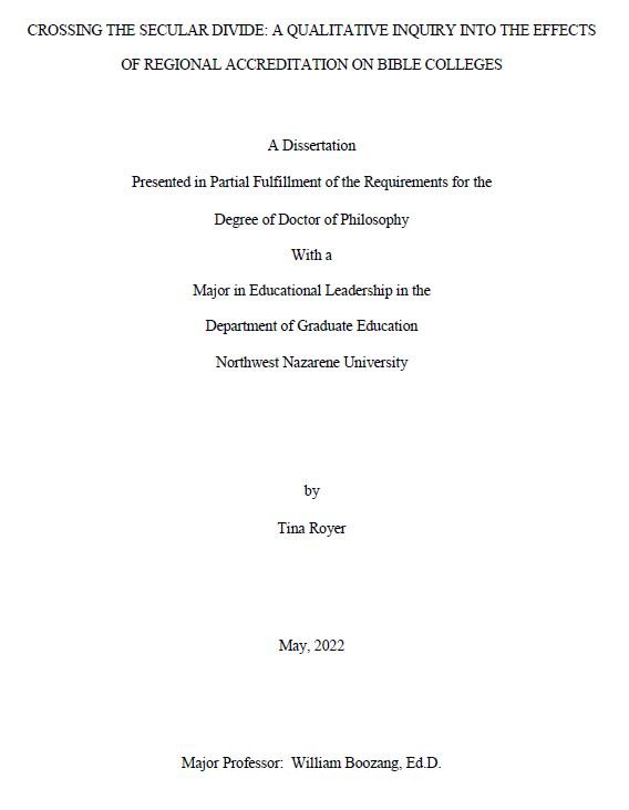 Dissertation cover