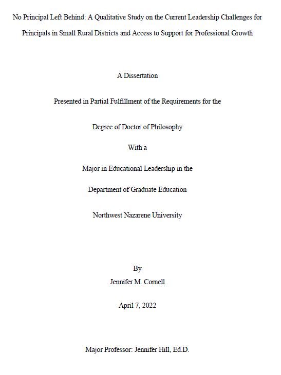Dissertation cover