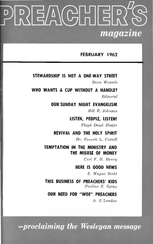 Title Page of Preacher's Magazine