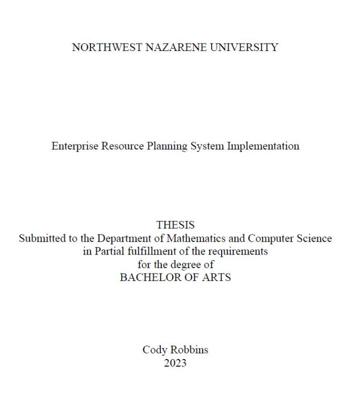 Thesis title page